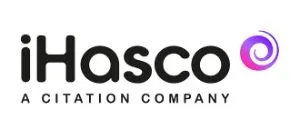 iHasco citation company logo with purple circular symbol