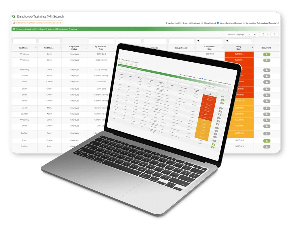 Training Record Management System for UK Audit Readiness